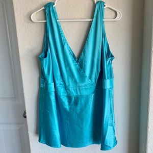 Beautifully soft turquoise silk INC tank